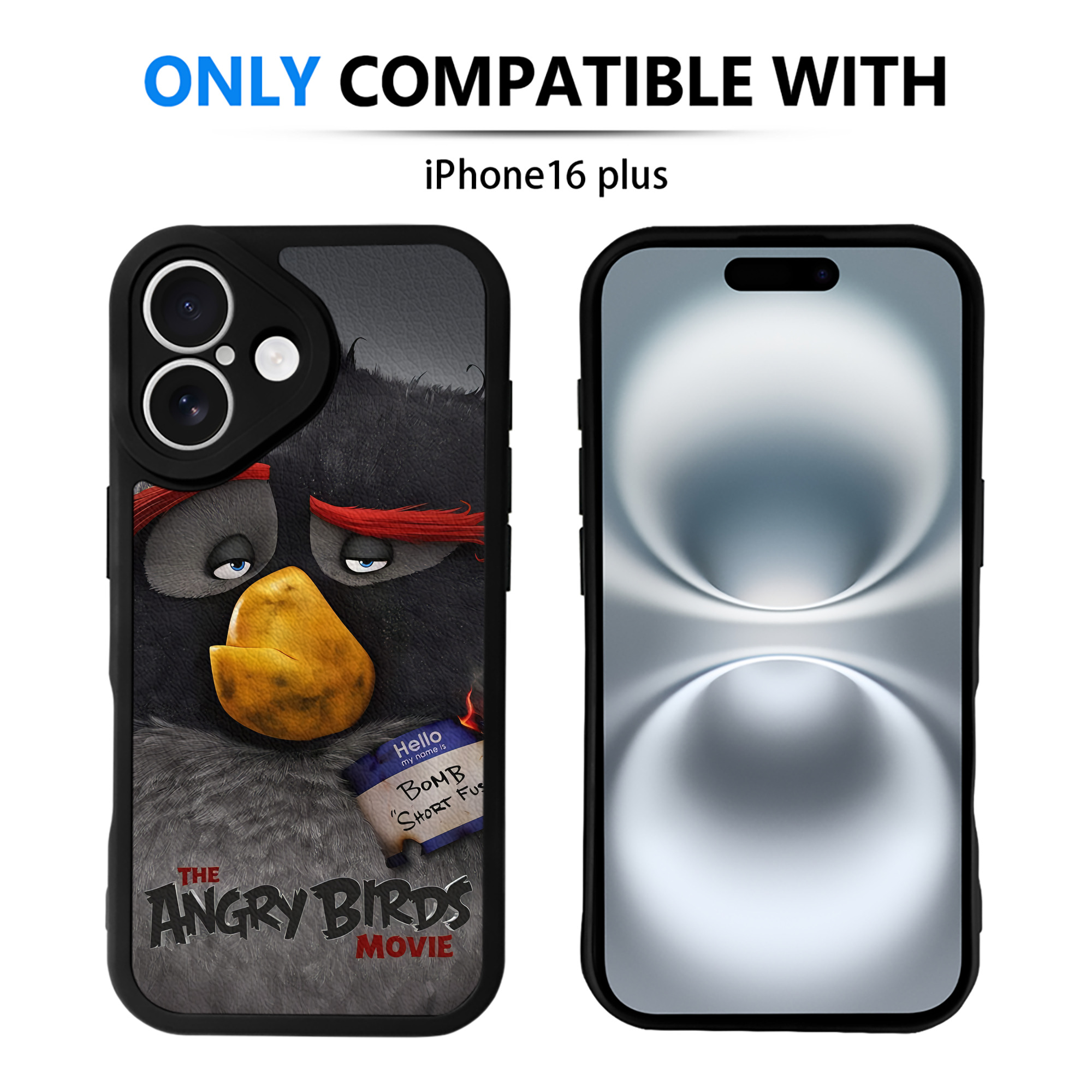 （画像用） Angry Birds アングリーバード 【iPhone 16シリーズ対応】シリコンスマホケース（レザー調） 材質：シリコン